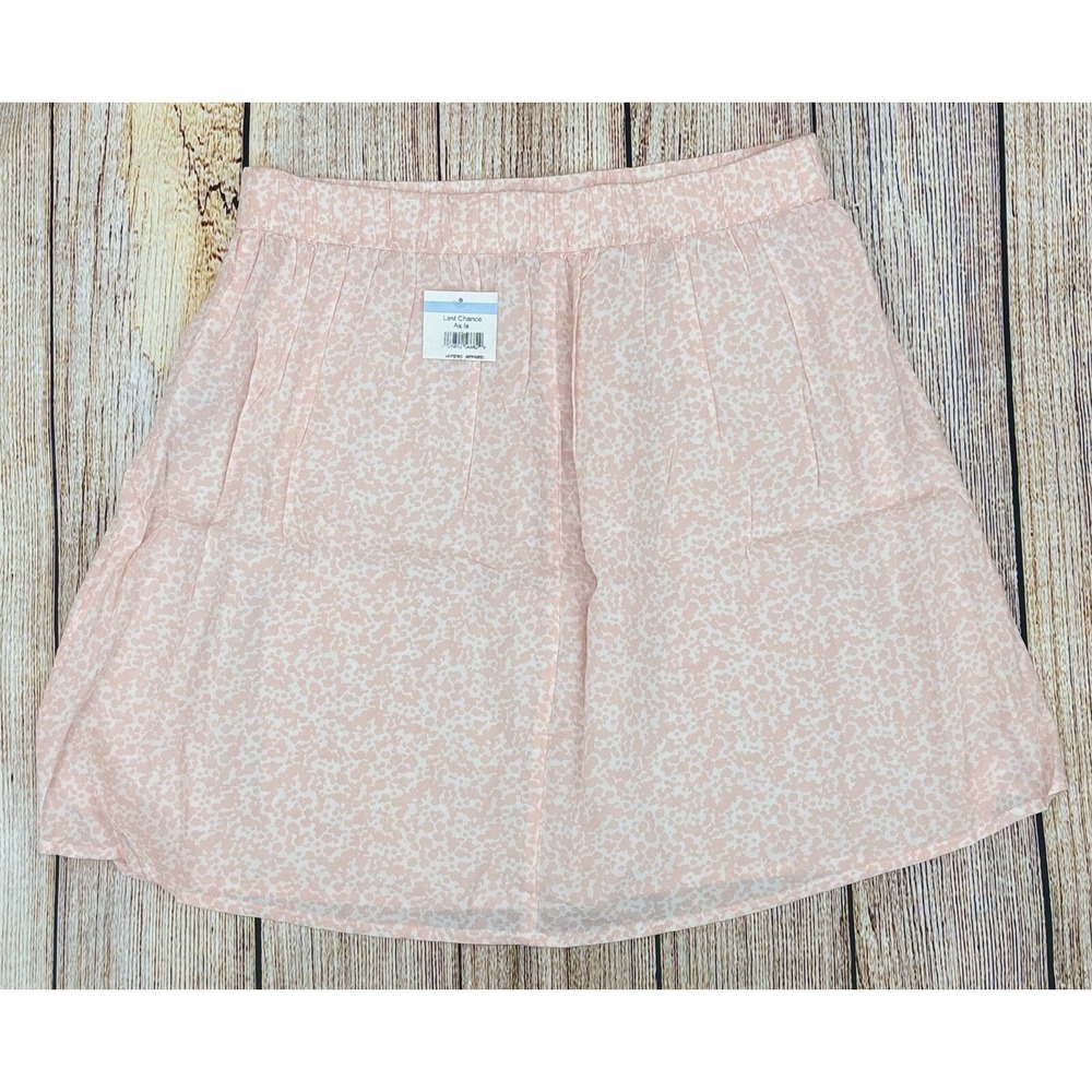Abound Women's Skirt Size Medium White Pink Mini‎ Moo Elastic Waist NWT - Picture 2 of 7